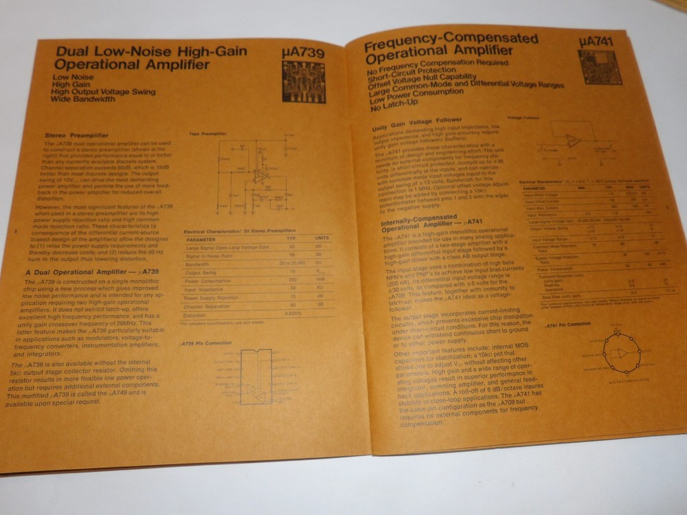 1968 FAIRCHILD SECOND GENERATION LINEAR INTEGRATED CIRCUITS BROCHURE/APPLICATION
