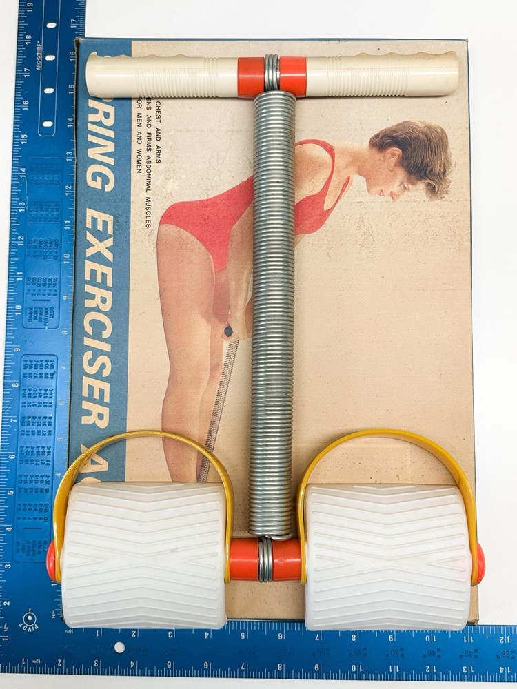 Vintage Retro Spring Action Rowing Exerciser In Original Box