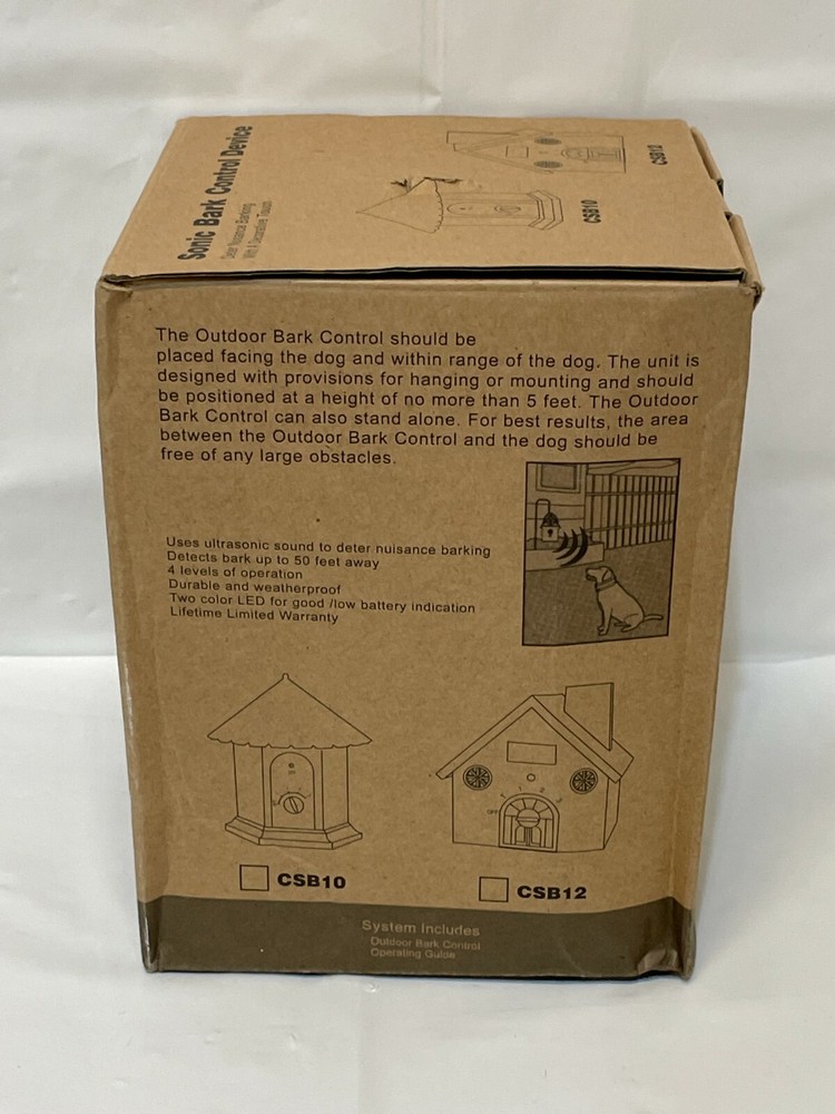 Decorative Sonic Anti Bark Control Device Deter Nuisance Barking Waterproof