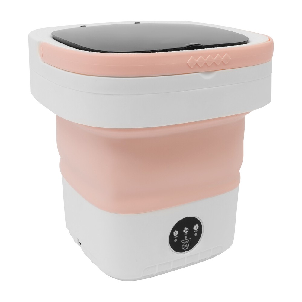 Portable Washing Machine 12L Mini Foldable Washer Touch Screen Timer For Travel