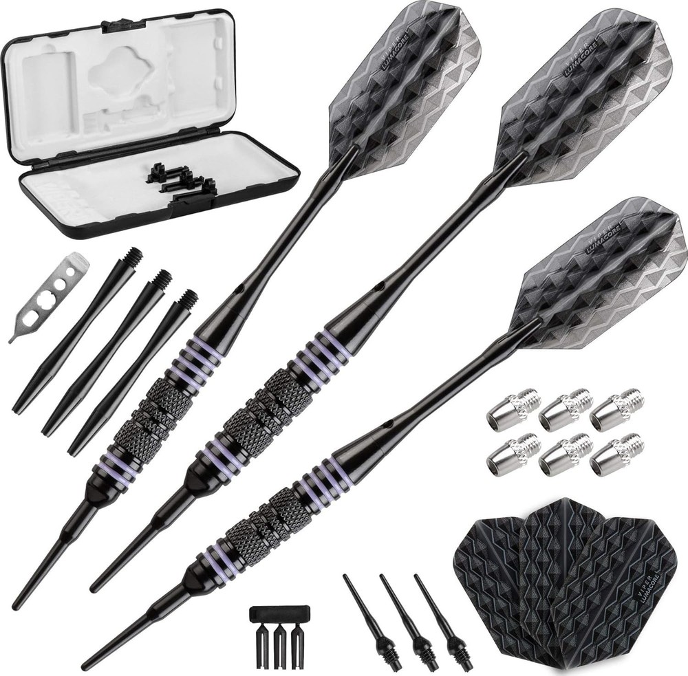 Bobcat Adjustable Weight Soft Tip Darts with Storage/Travel Case