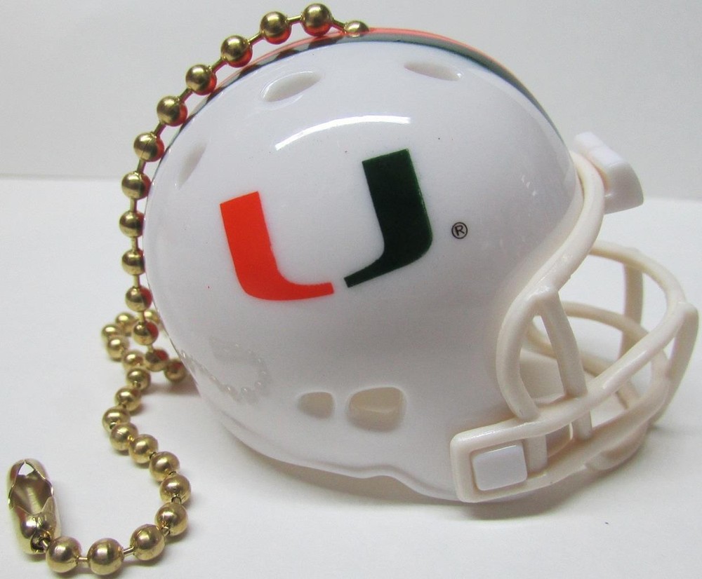 Miami Hurricanes NCAA Pocket Pro Helmet Light / Fan Pull