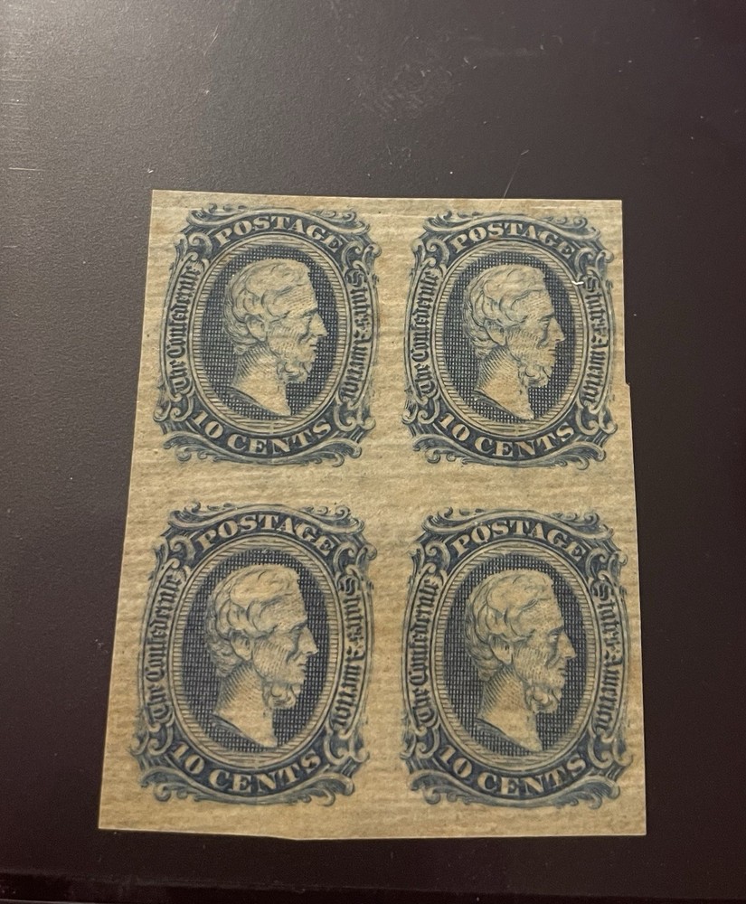 CSA12 1863-64 10c Confederate States - Jefferson Davis - Blue (Die B)