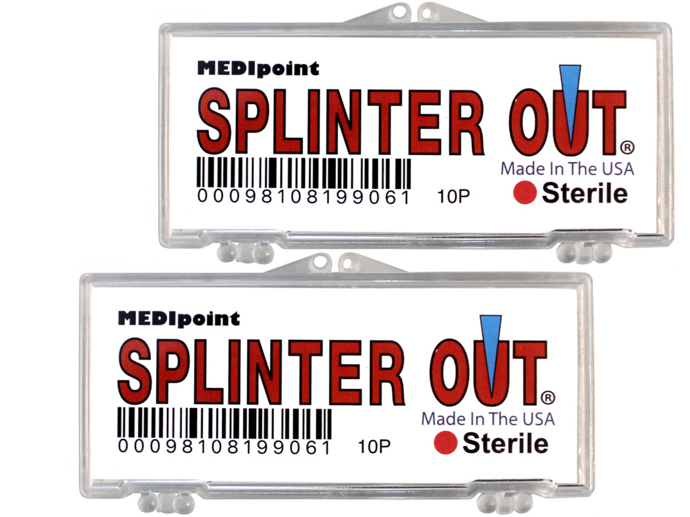 Medipoint Splinter Remover Sterile Disposable and Easy to Use, 10 Count - 2 Pack