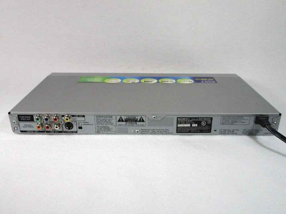Sony DVP-NS575P CD/DVD Player Tested *No Remote*