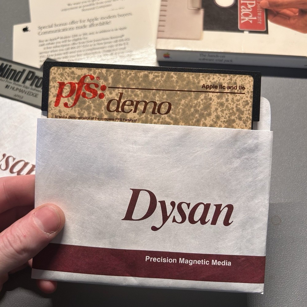 Vintage Apple Hands On Software Trial Pack Floppy Discs For Apple IIc Computer