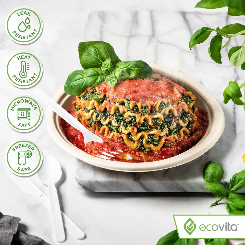100% compostable paper plate [9 inches]