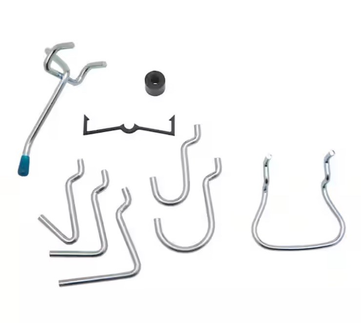 Everbilt Locking Peg Hook Assortment 1/8 & 1/4 Pegboard 32 Pcs Mounting Hardware