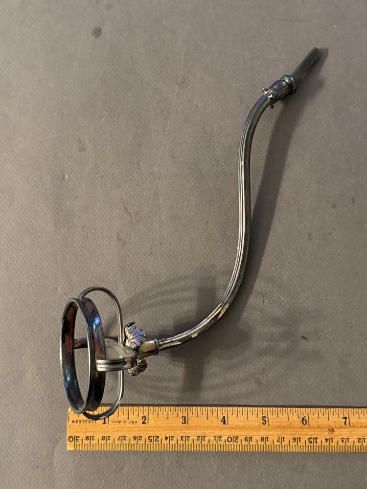 VINTAGE METAL SLIDE IN REPLACEMENT CANDLEABARA ARM (NO GLASS CUP INSERTS)