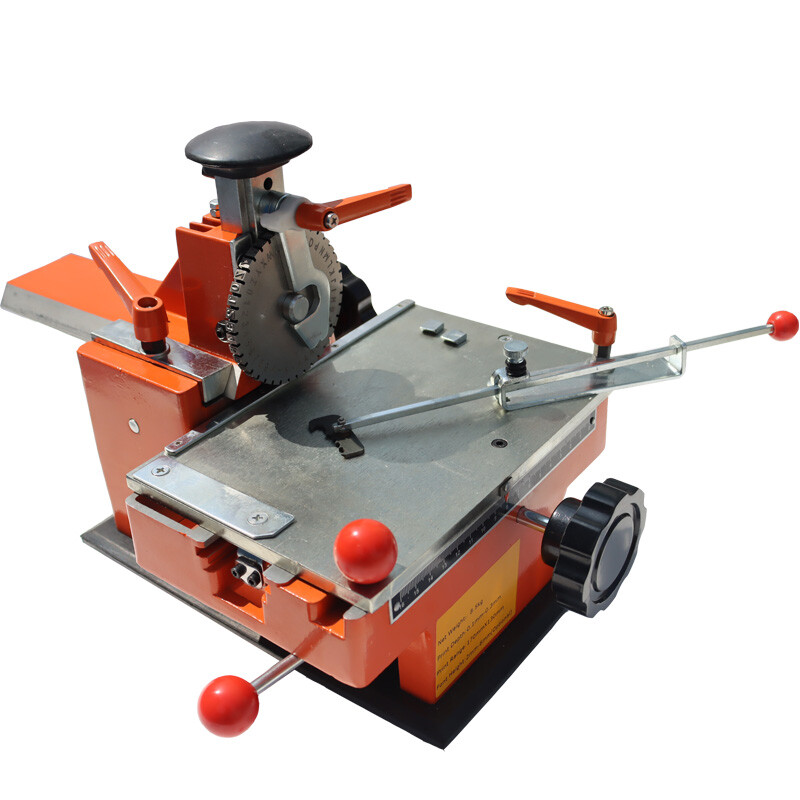 Semi-automatic nameplate marking machine with work fixture 4mm character wheel