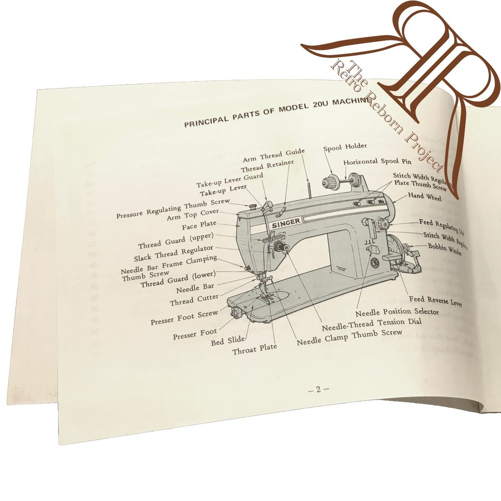 SINGER 20U Sewing Machine Illustrated Instructions Manual