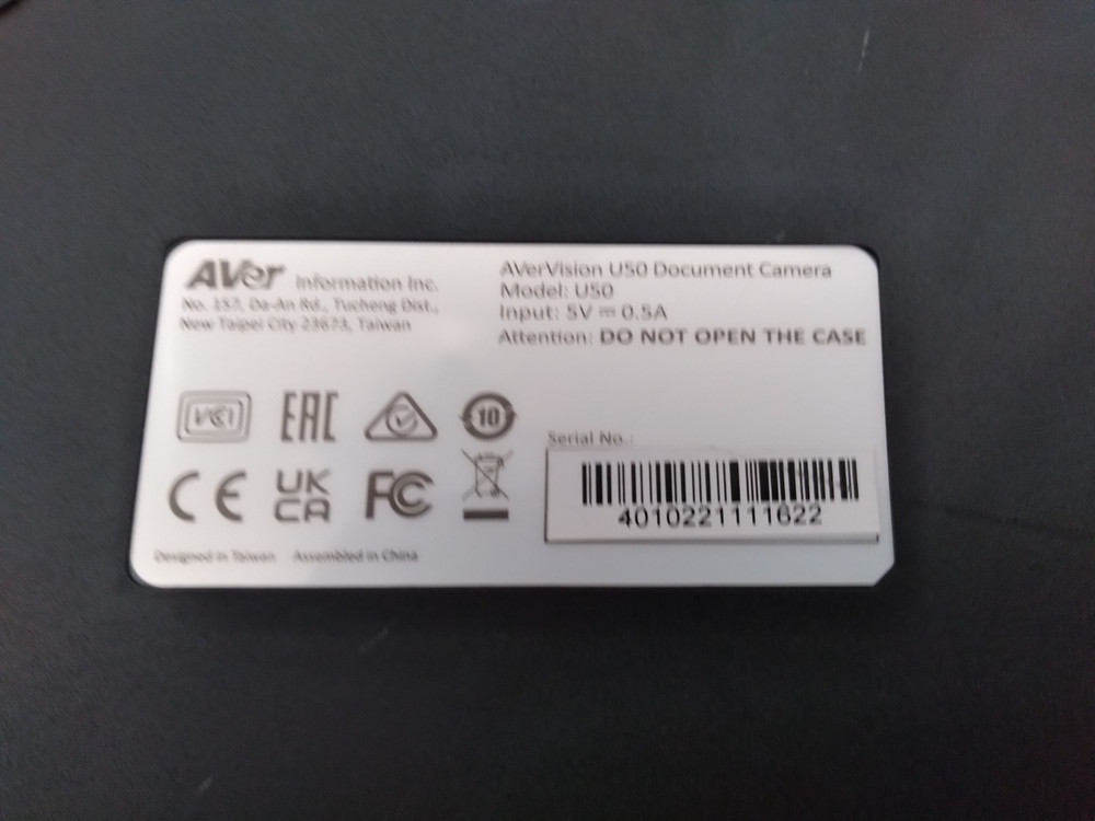 AVer AVerVision U50 Flex Arm Document Camera with Mini-USB Cable