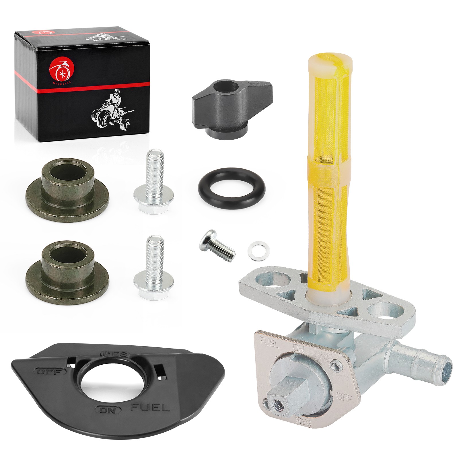 2004-2006 2007 For Honda TRX 450 R ER Petcock Fuel Gas Valve w/ Fuel Mark Plate