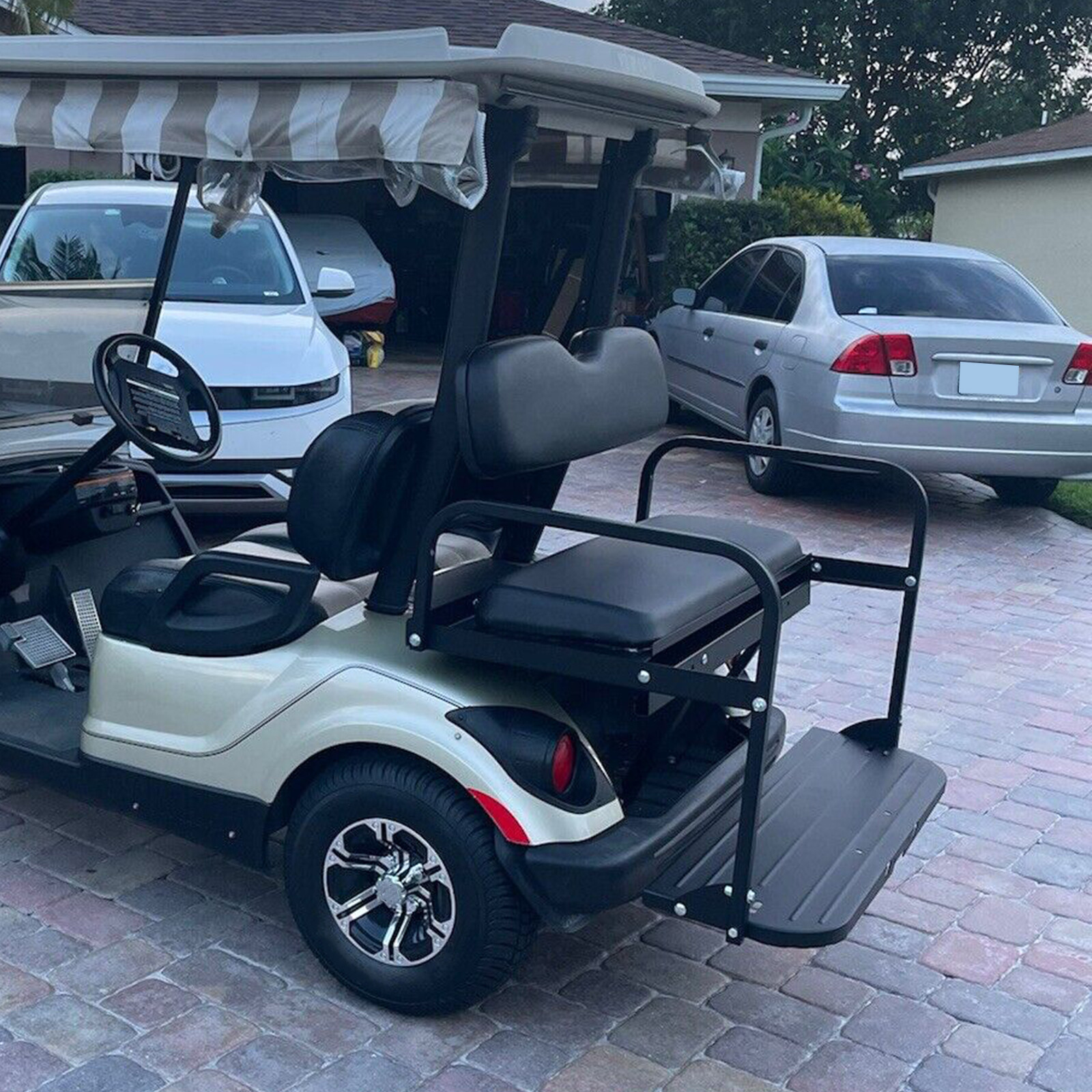 Golf Cart Flip Folding Rear Back Seat Kit For Yamaha Drive G29 2007-2016