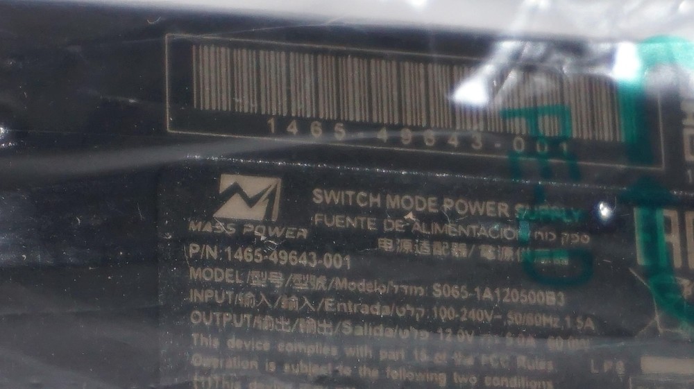 -=NEW=-=GENUINE=-POLYCOM POWER SUPPLY FOR POLY E70 CAMERA POLY 1465-49643-001 HP