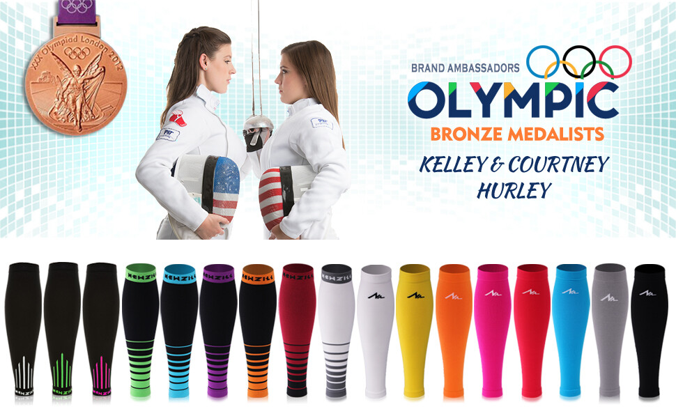 ⭐NEWZILL Compression Calf Sleeves(20-30mmHg) Unisex, No Fatigue, Swell One PAIR⭐