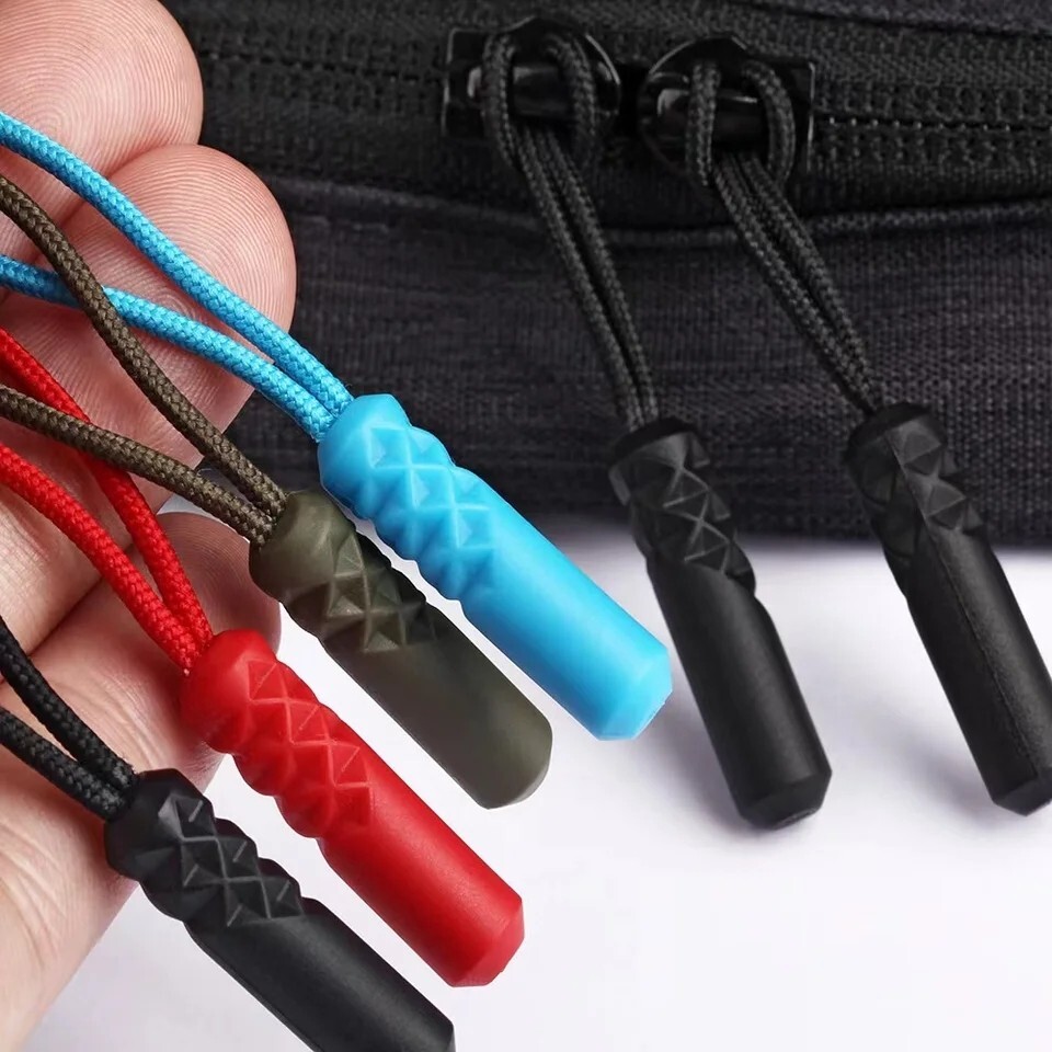 4PC Zipper Pull Puller End Fit Rope Tag Replacement Clip Broken Buckle Fixer Zip