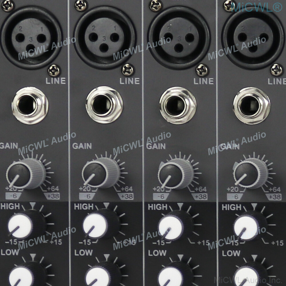 8 Channel Compact Mixer Bluetooth Audio Mixing Console Stereo DJ Studio USB MG8