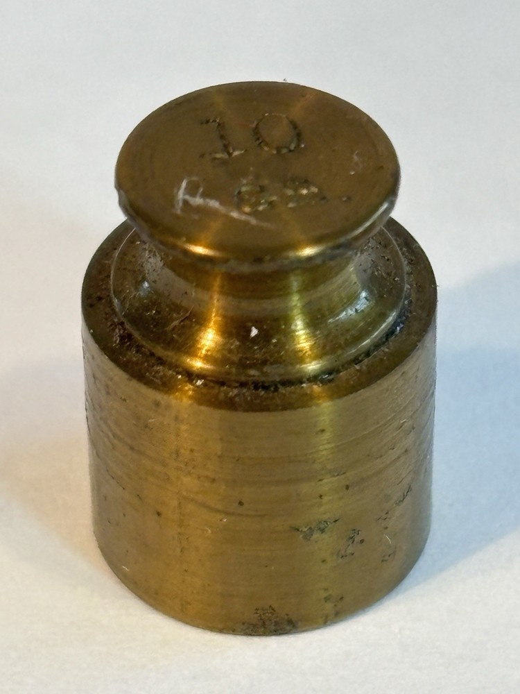 10g Replacement Brass Scale Weight Vintage #2