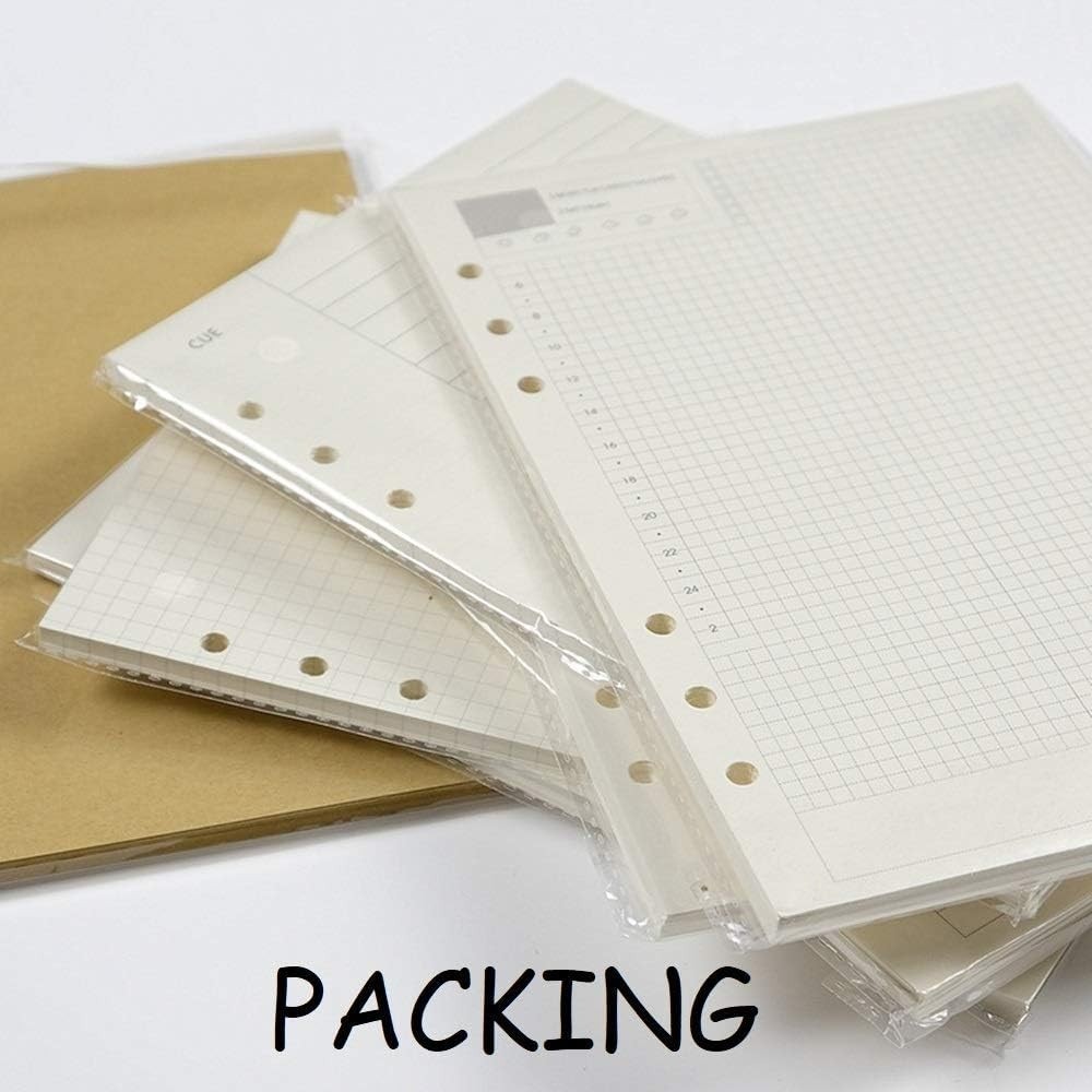 A6 Planner Inserts Binder Refill Paper,for Filofax/6 Ring Notebook Budget Bin...