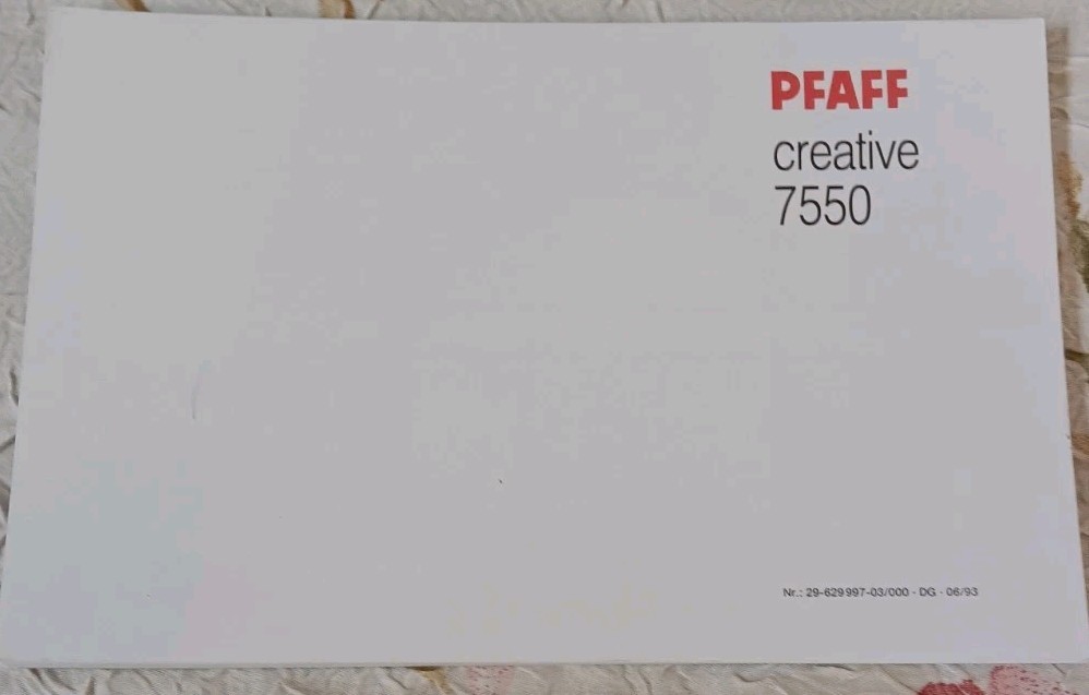 Vtg PFAFF Creative Designer ML 0002 Program Pad DESIGN SHEETS ONLY 1475 7550 70