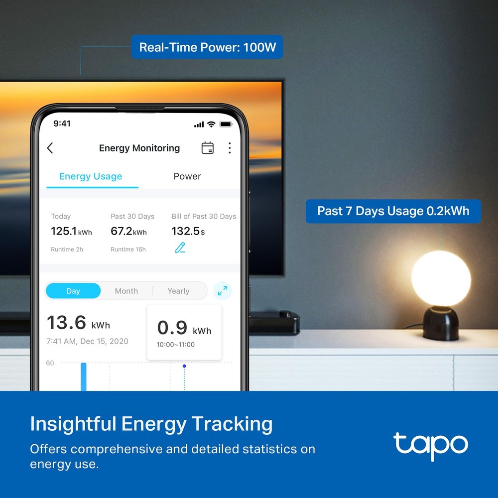 TP-Link Smart Plug Mini, Matter Compatible, Compatible with Alexa, Google Hom...