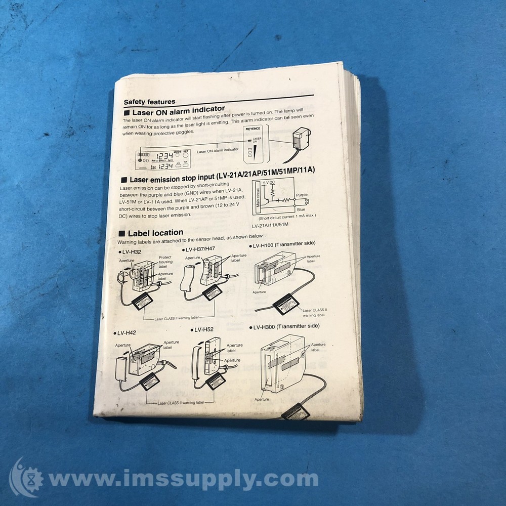 Keyence 96M1733 Instruction Manual USIP