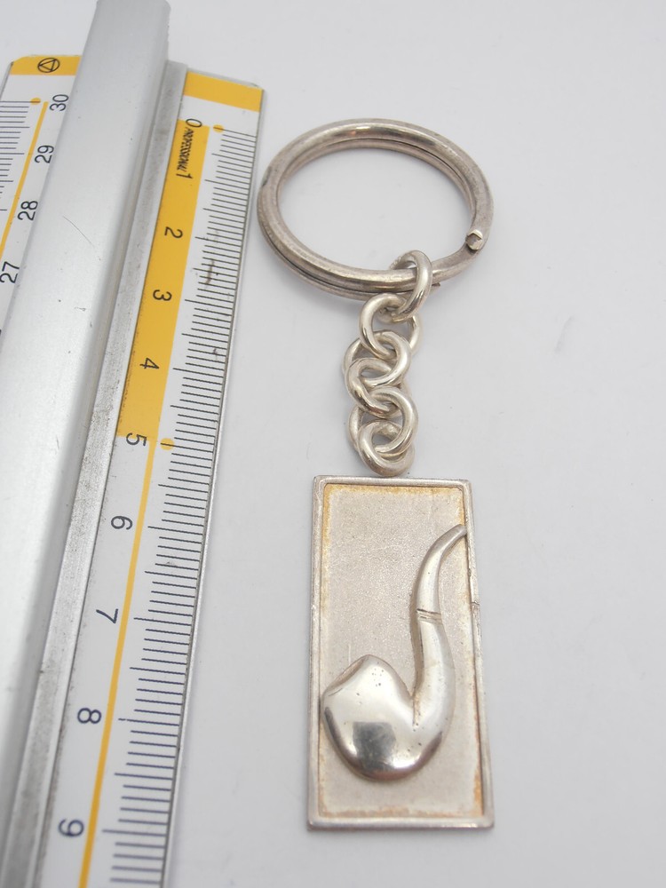 Pipe: 925 Silver Keychain - Slow Smoke - Breeze - Root