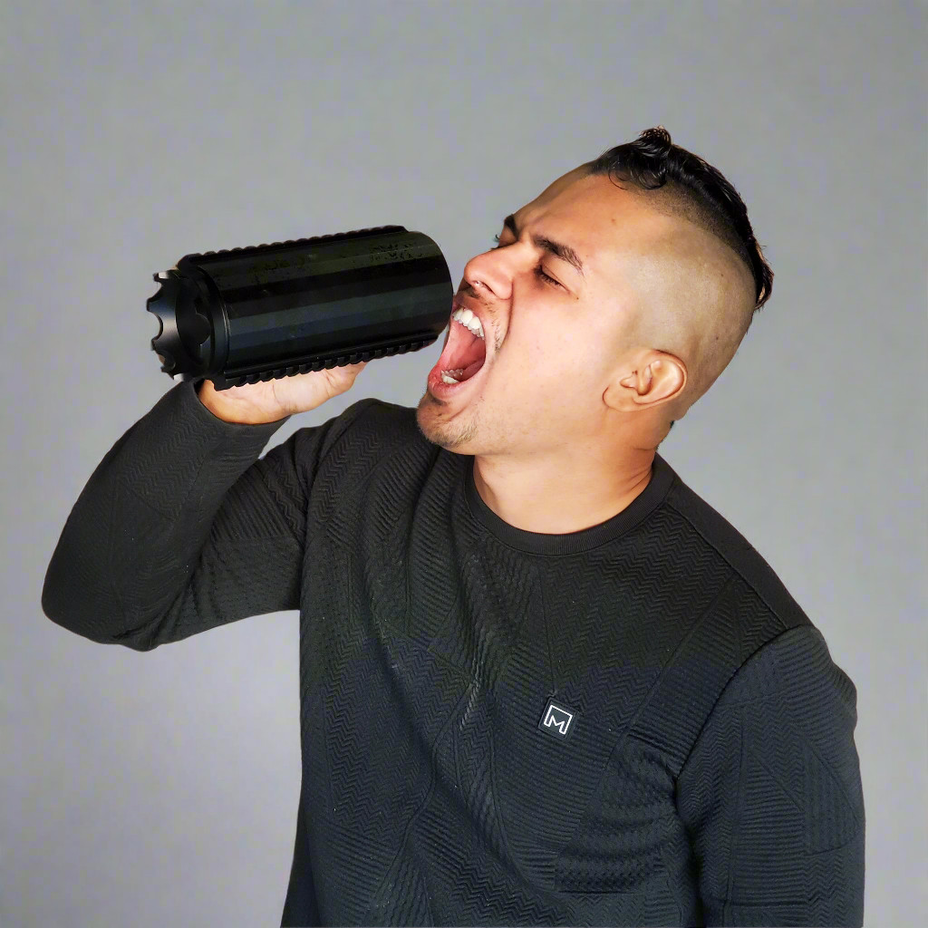 Tactical Rail Battle Aluminum Mug Multi Function Camping Military Cup Black 8625