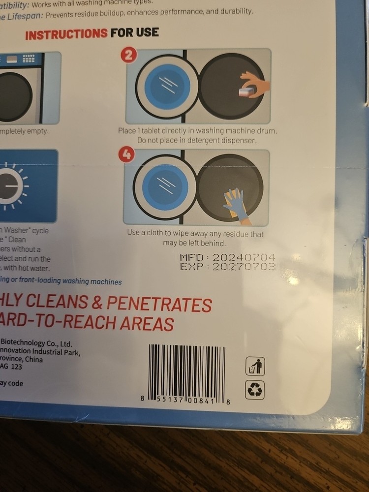 Washing Machine Cleaner Deep Clean 24 Tables Year Supply SEALED