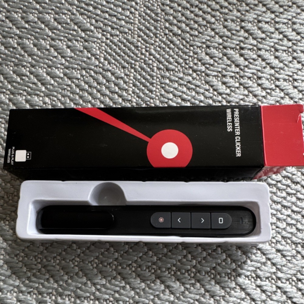 Wireless Presenter Remote Control with Pointer, Slide Advancer, Black X0034Q5ZV7