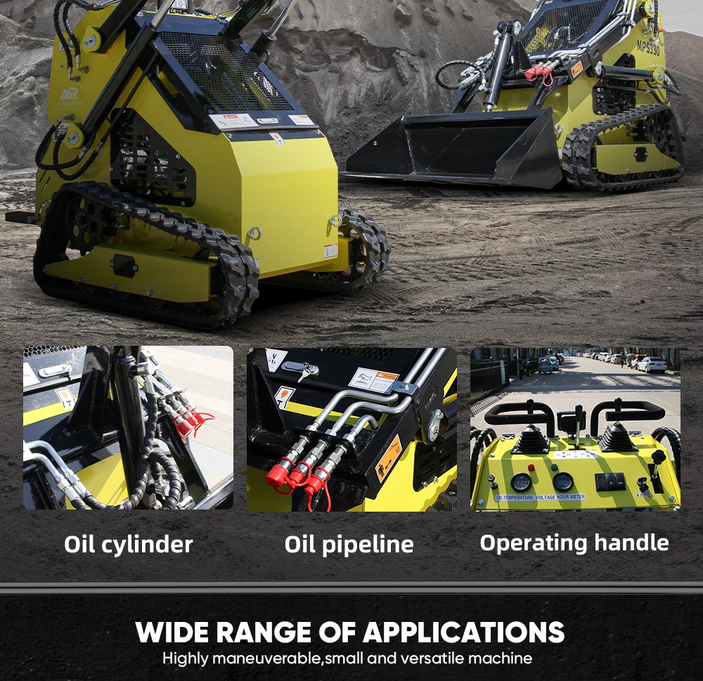 13.5HP Mini Skid Steer Track Loader with Hydraulic Drive