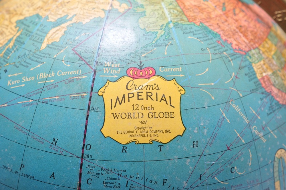 Vintage CRAM's IMPERIAL 12" World Globe