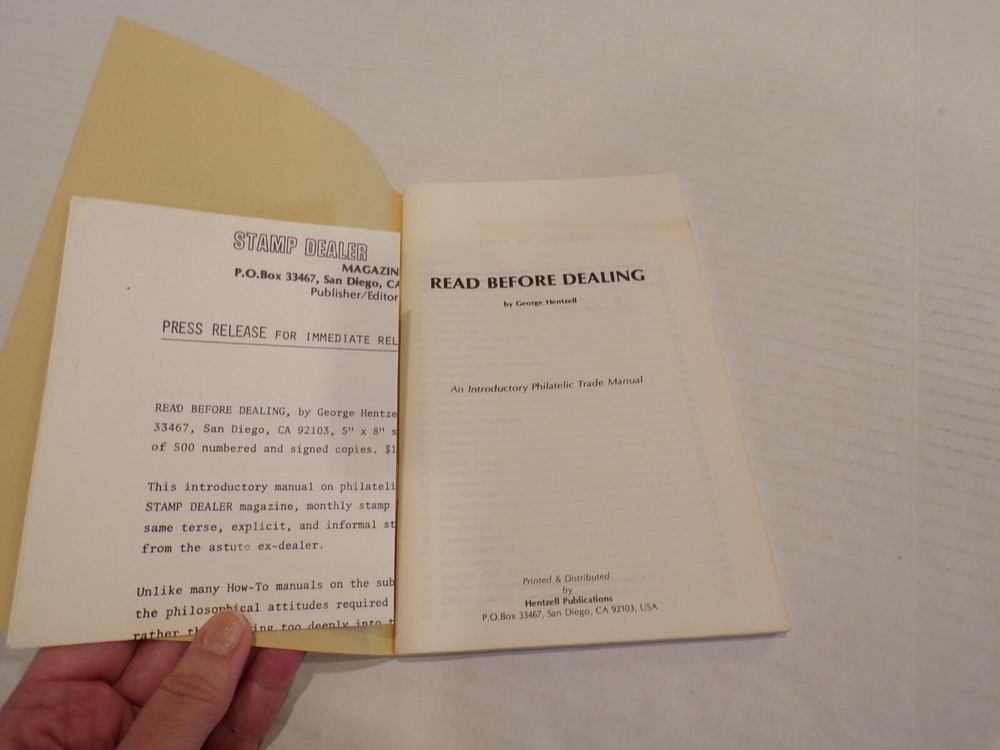 Read Before Dealing, George Hentzell 1980 (L19)