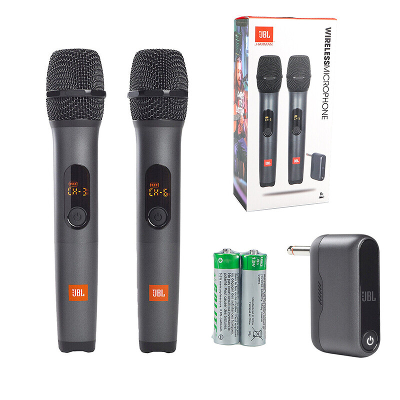 JBL Wireless 2 Microphone System -Rechargeable UHF Receiver with 6-Hour Battery