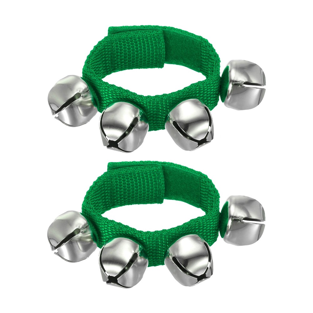 2pcs Wrist Bells, Jingle Bells Ankle Percussion Instruments, Green