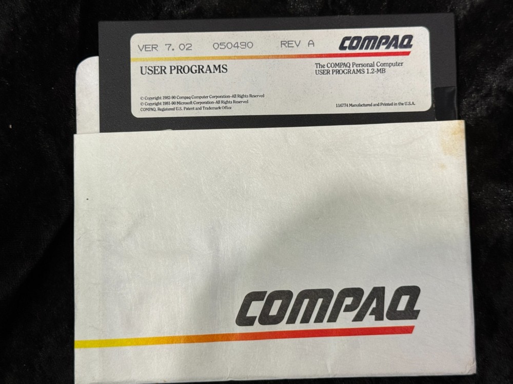 Compaq Computer User Programs Ver 7.02- 5.25 Media