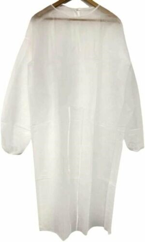 ProCure Isolation Gown White PP Non-Woven Fabric 1 pc Universal Size New