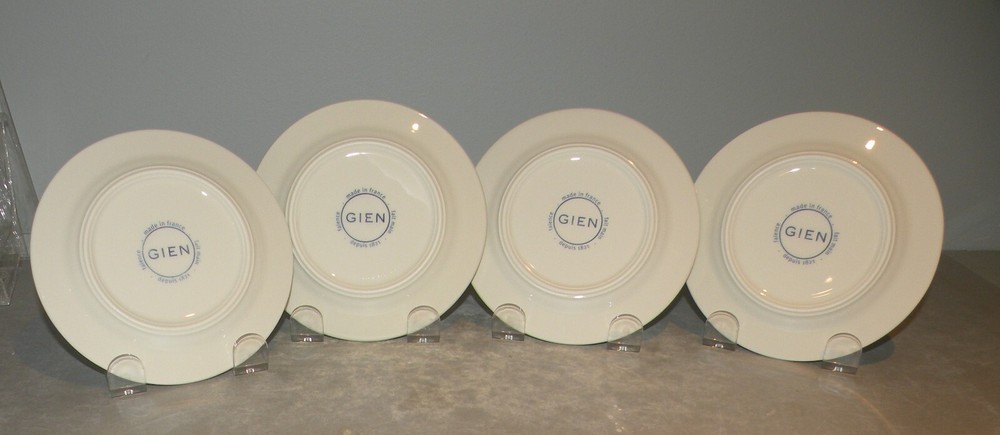 NEW 4 Bottle Coasters Fleurs Noires Pattern GIEN