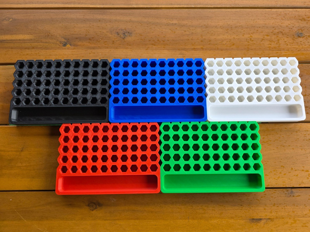 Reloading Tray / Block 50 Case Capacity - Multiple Sizes & Colors Available