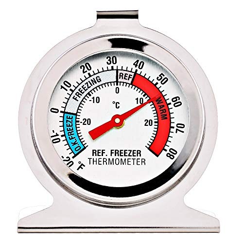 4 Pack Refrigerator Freezer Thermometer Large Dial Analog Thermometer