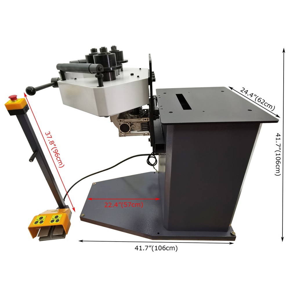 Vertical Type 30 Electric Hydraulic Rolling Machine Roll Bender 220V Three-phase