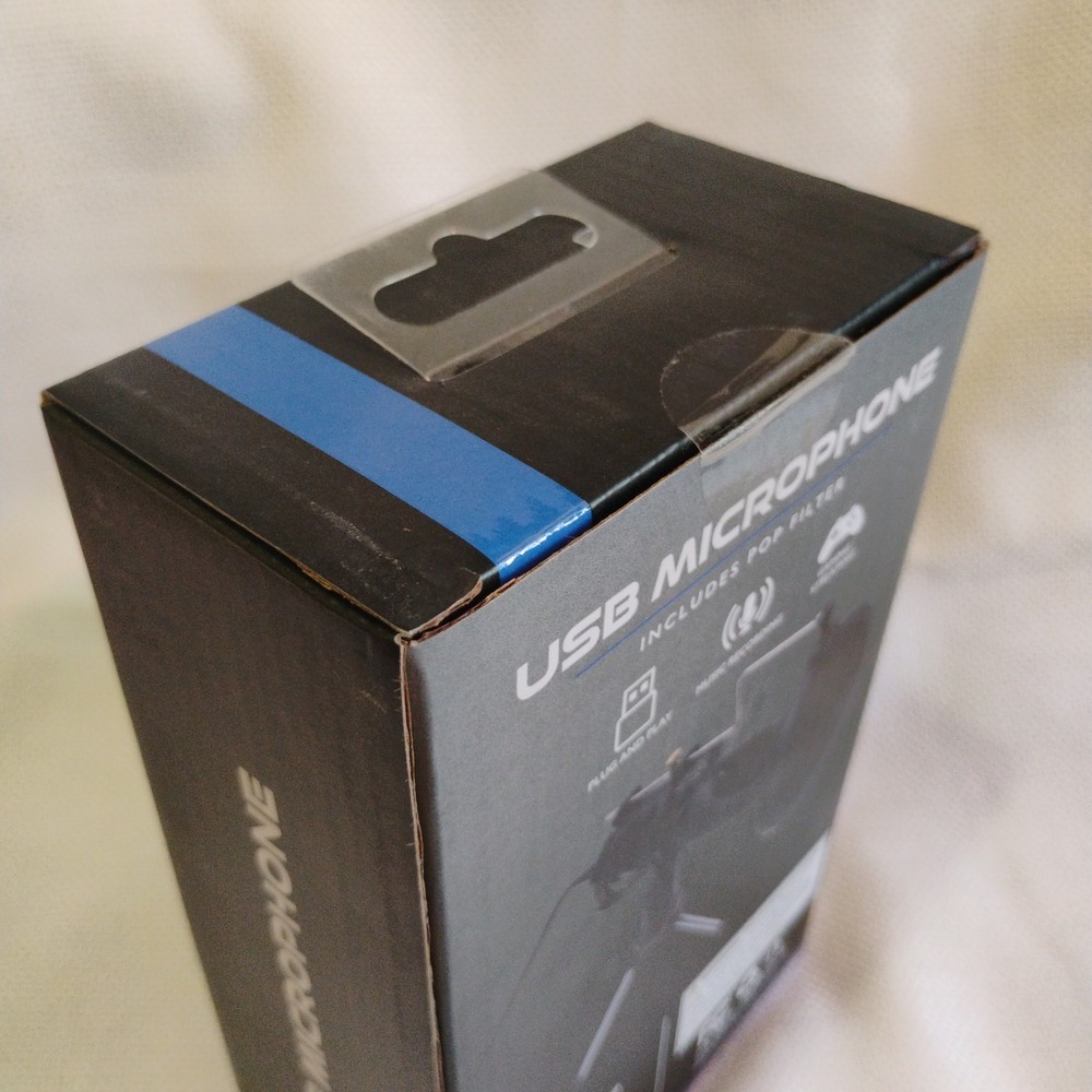 Portable USB Microphone with Pop Filter & Stand | Multi-System Compatible | NIB