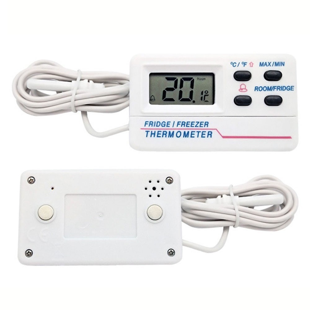 Temperature Sensor Alarm for Fridges Digital Display Waterproof Material