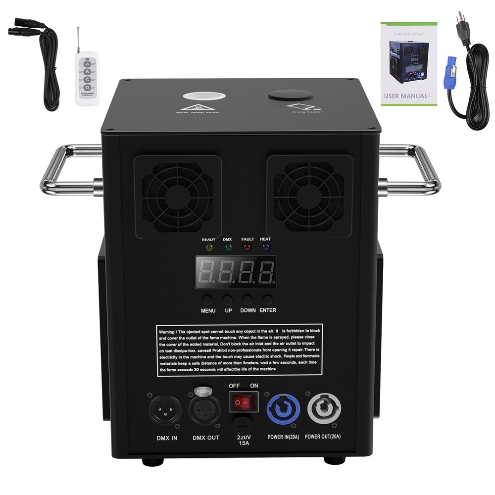 700W Cold Spark Machine Firework DJ Party Stage Effect Wedding DMX &Flight Case