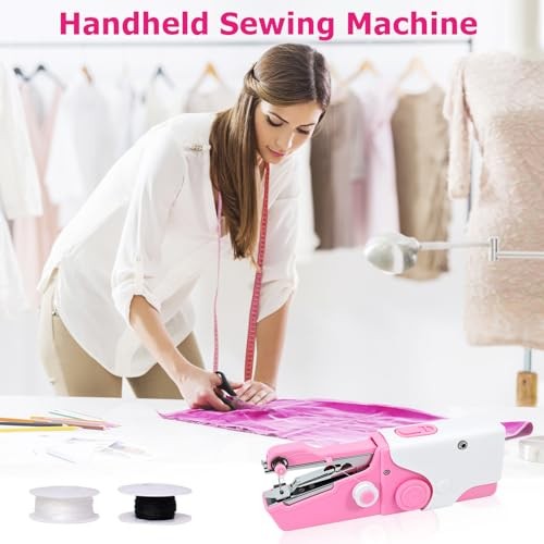 Mini Handheld Sewing Machine, Portable Electric Sewing Machine for Quick