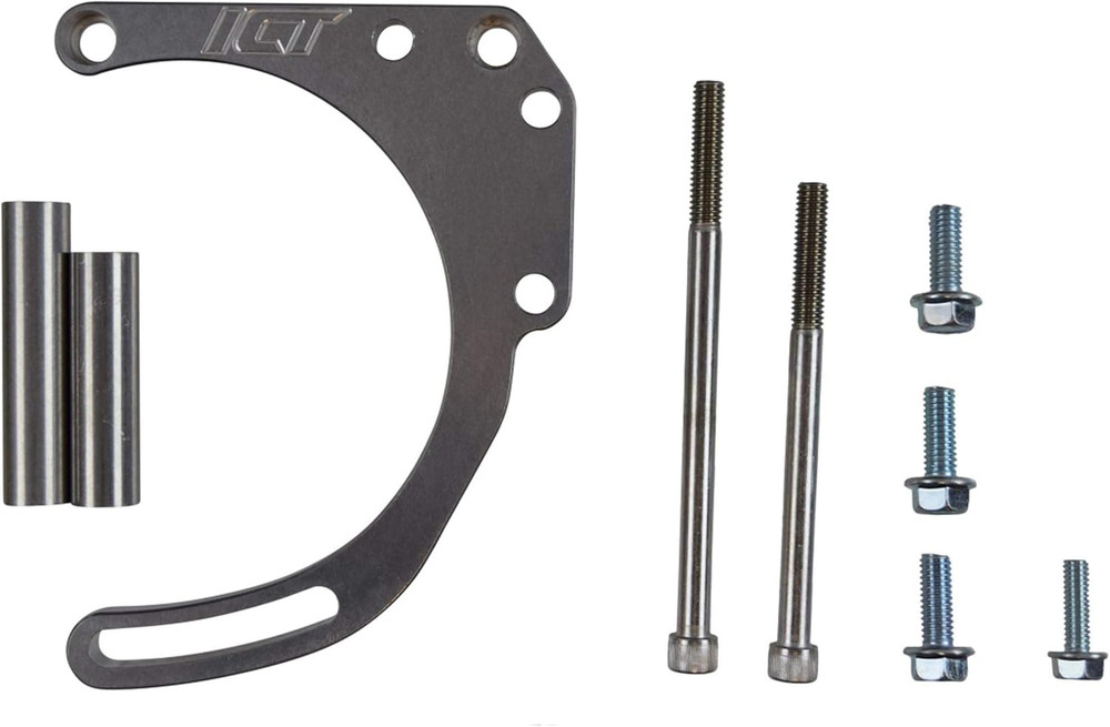 ICT Billet SBC Adjustable Alternator Bracket Low Mount Kit Compatible with Small