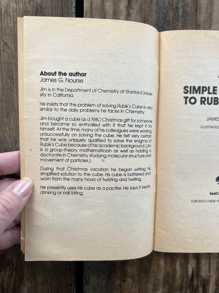 The Simple Solution To Rubik’s Cube, Book