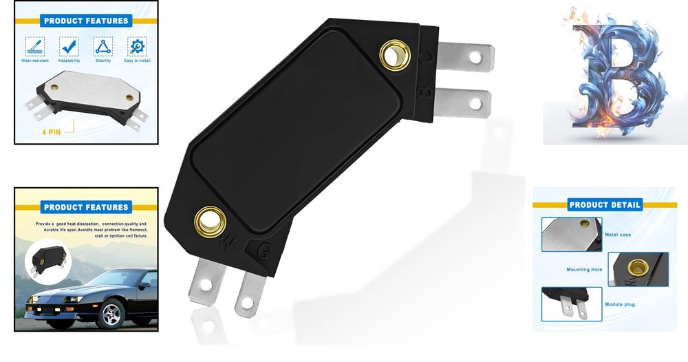 Durable 4-Pin Performance Ignition Module for Chevy and Pontiac - Bolt-On Design