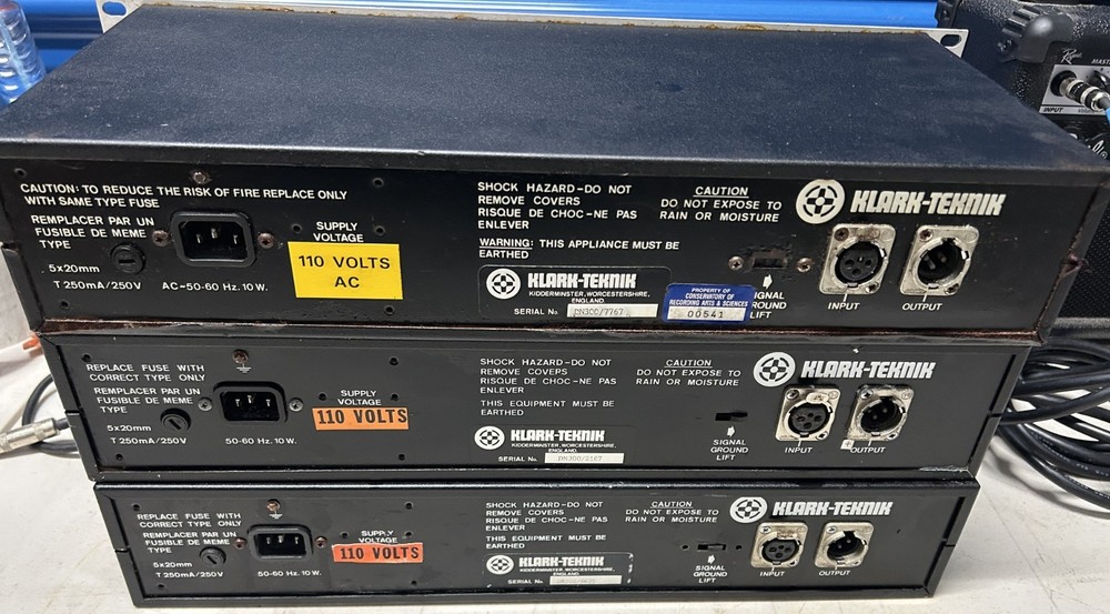 Klark Teknik DN300 Graphic Equalizer Lot of 3 Non-Functioning